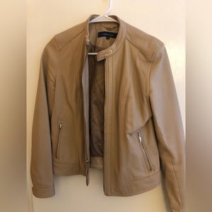Cole Haan tan womens leather jacket - genuine lamb skin